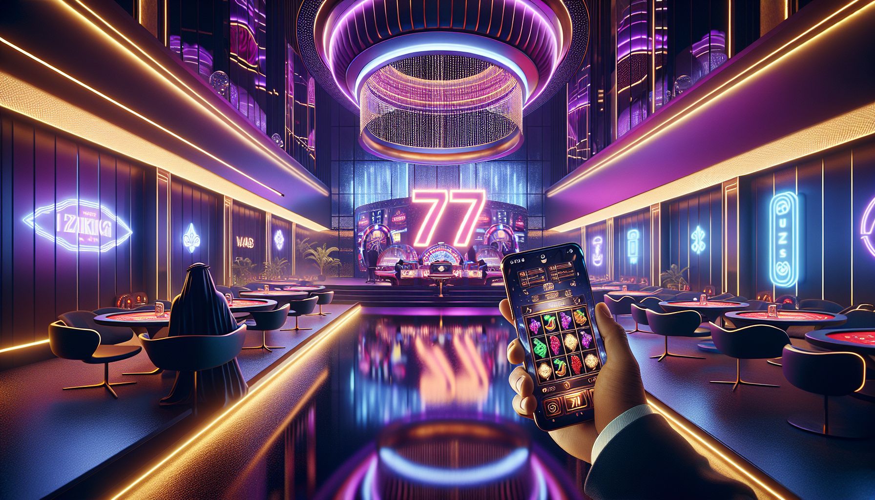 Bangladeshi player using a smartphone to access 7U7 gaming features