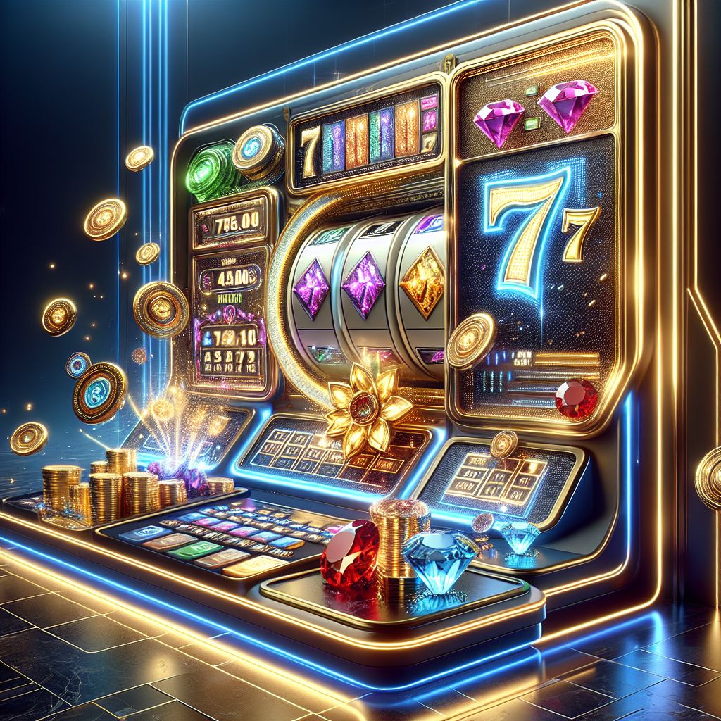 Detailed slot display with vivid symbols, glowing effects, and polished interface design for modern online play